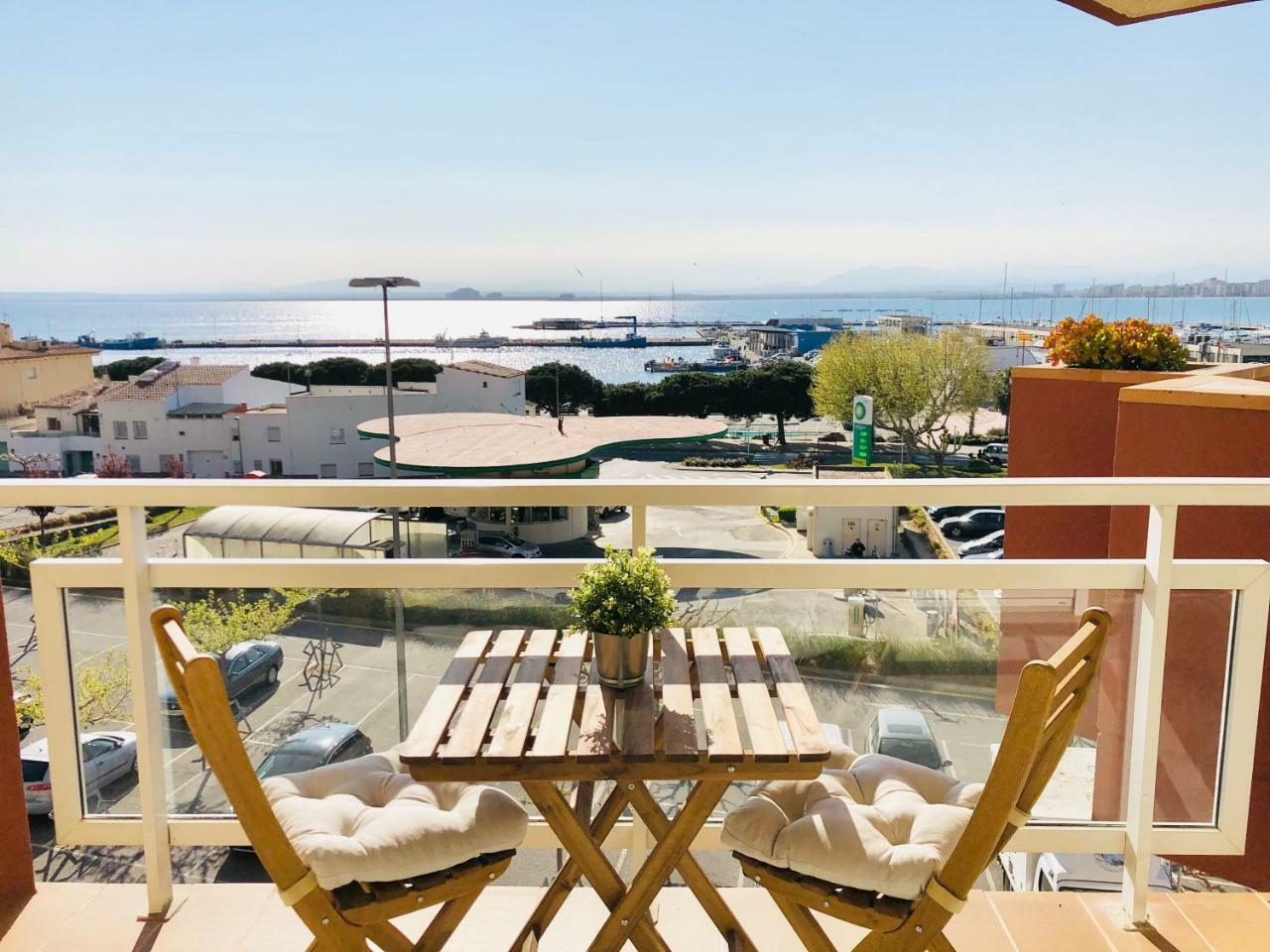 Roc Mar 3 3D - Apartamento Cerca Del Centro Y De La Playa - Terraza Con Vistas Al Mar Y Al Puerto Roses Dış mekan fotoğraf
